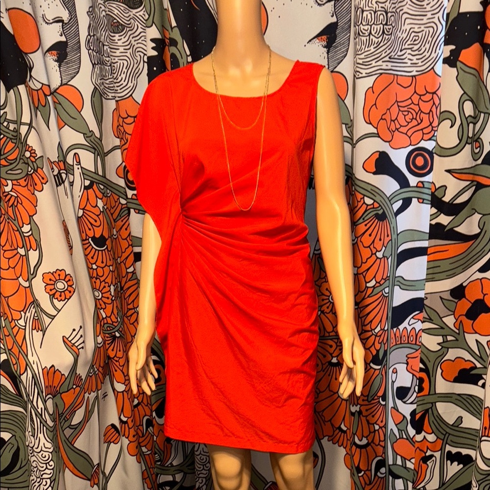 Ya Los Angeles Vibrant Red Asymmetrical Dress